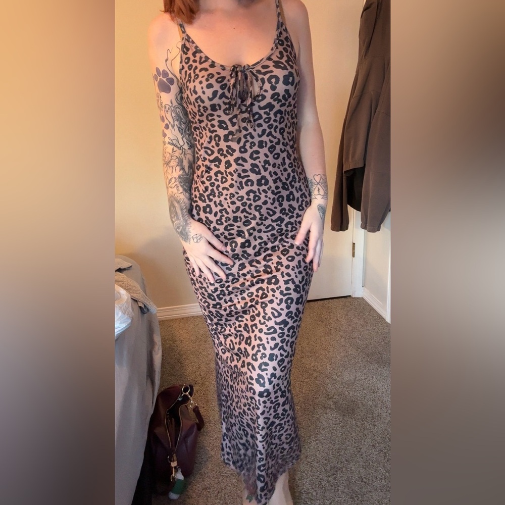 Leopard Print Maxi Dress
